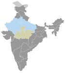 Inde • |0736/1160| • dynastie Tomara: carte